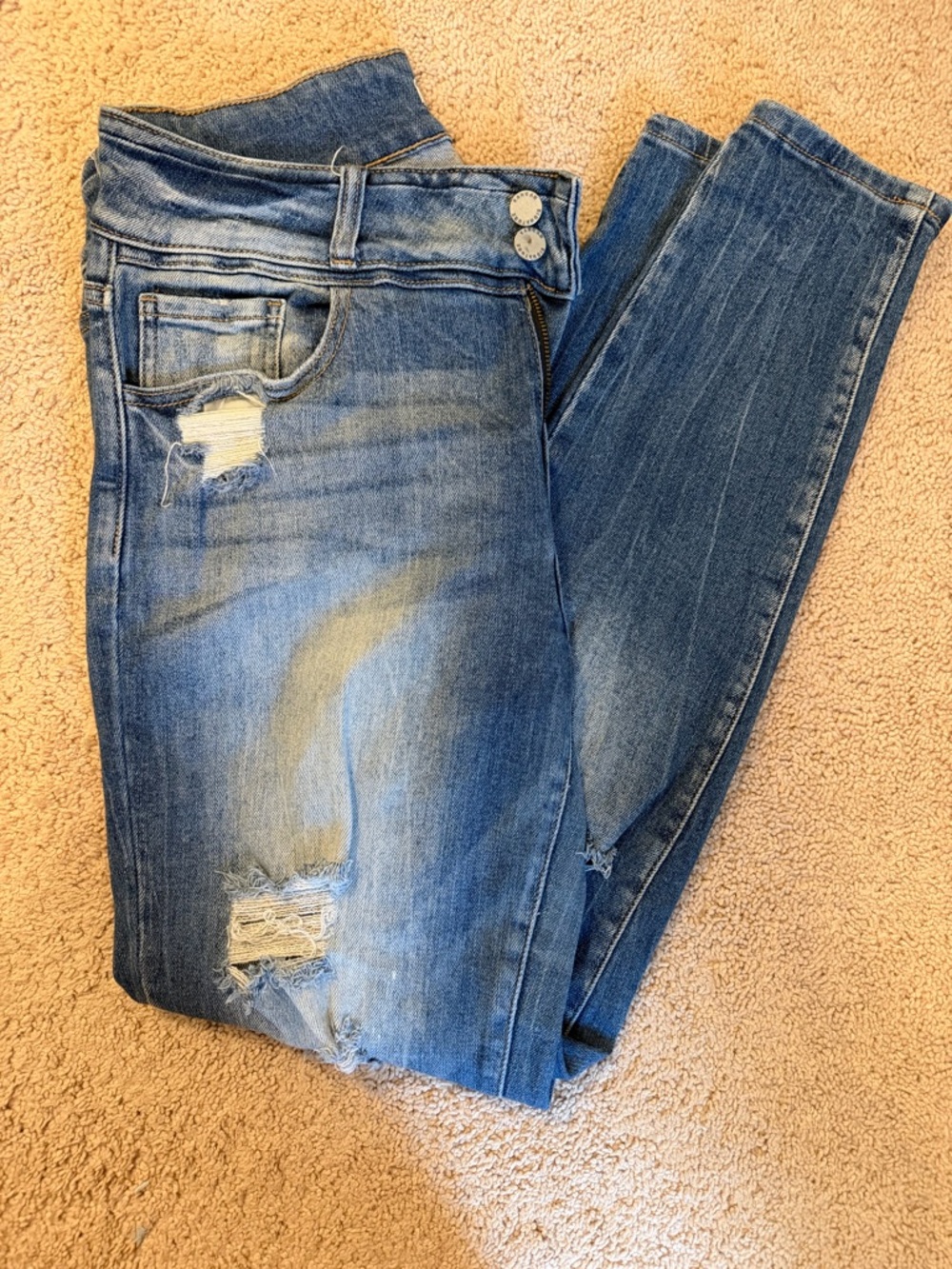 KanCan Medium Blue Distressed Skinny Jeans